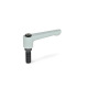 Ganter Flat Adjustable Hand Levers, Zinc Die Casting, Threaded Stud Steel 302-22-M3-10-SR