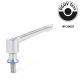 Ganter Adjustable Hand Levers, with Threaded Stud, Stainless Steel, Hygienic Design 305-63-M6-12-PL-E