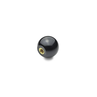 Ganter Ball Knobs, Plastic with Brass Insert 319-KU-20-M5-E-MS