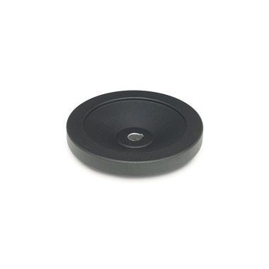 Ganter Disk Handwheels, Black, Powder Coated 323-100-K12-A