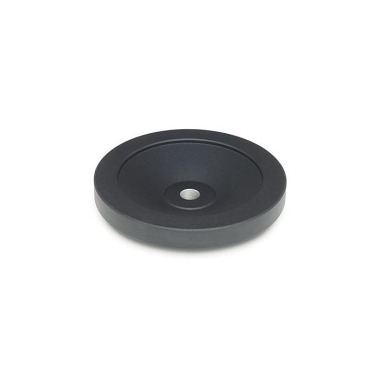 Ganter Disk Handwheels, Black, Powder Coated 323-160-B16-A