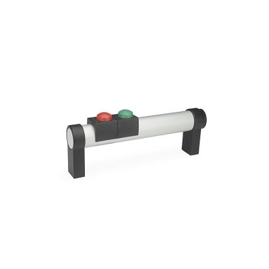 Ganter Tubular Handles, Aluminum, with Electrical Switching Function 331-200-EL-T2-1