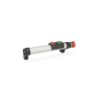 Ganter Tubular Handles, Aluminum, with Electrical Switching Function 332-200-EL-T2-2-L