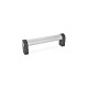 Ganter Oval Tubular Handles, with Inclined Profile, Aluminum / Zinc die casting 335-36-300-A-EL