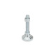 Ganter Leveling Feet, Steel, with Threaded Stud 343.2-25-M10-80-OS