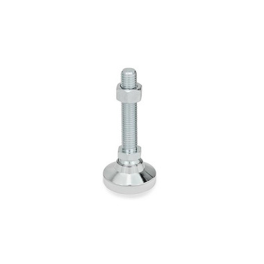 Ganter Leveling Feet, Steel, with Threaded Stud 343.2-40-M12-80-KS