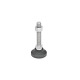 Ganter Leveling Feet, Foot Plastic, Threaded Stud Stainless Steel 343.8-25-M10-80-A