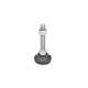 Ganter Leveling Feet, Foot Plastic, Threaded Stud Stainless Steel 343.8-25-M8-50-G