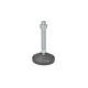 Ganter Leveling Feet, Threaded Stud Steel, Foot Antistatic ESD Plastic 344.2-100-M12-68-B