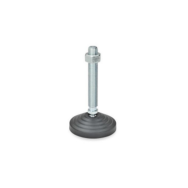 Ganter Leveling Feet, Foot Plastic / Threaded Stud Steel 344-100-M10-43-B