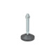 Ganter Leveling Feet, Foot Plastic / Threaded Stud Steel 344-100-M10-98-BG