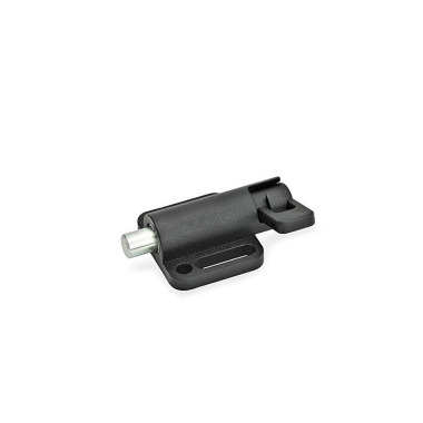 Ganter Spring Latches, Guide Zinc Die Casting / Plunger Pin Steel, with Flange for Surface Mounting 416-6-38-L1