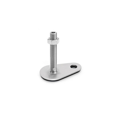 Ganter Leveling Feet, Stainless Steel, with Fixing Lug, Drop Shape 43-60-M16-100-D3-UK