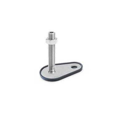 Ganter Leveling Feet, Stainless Steel, with Fixing Lug, Drop Shape 43-60-M16-125-D1-UK