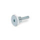 Ganter Knurled Thumb Screws, Steel, High Type, with Internal Hexagon 464.1-M10-25-ZB