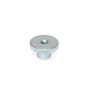 Ganter Knurled Nuts, Steel, Zinc Plated, High Type 466-M10-ZB