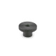 Ganter Knurled Nuts, Steel, Blackened, High Type 466-M12