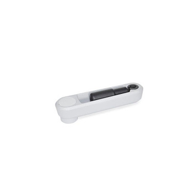 Ganter Cranked Handles with Retractable Handle, Aluminum, Retractable Mechanism Steel 472.3-100-V12-SR