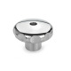 Ganter Stainless Steel Star Knobs, AISI 303, Highly Polished 5335-40-M6-D-PL