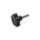 Ganter Star Knobs with Threaded Stud, Knob Plastic, Threaded Stud Stainless Steel 5337.4-25-M4-6