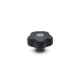 Ganter Star Knobs, Plastic, Bushing Brass, Softline, with Colored Cover Caps 5337.6-43-M6-DGR