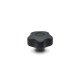 Ganter Star Knobs, Plastic, Bushing Brass, Softline 5337.6-53-M10