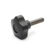 Ganter Star Knobs with Threaded Stud, Plastic, Threaded Stud Stainless Steel 5337.7-32-M6-30