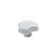 Ganter Three-Lobed Knobs, Plastic, Bushing Stainless Steel, White 5342-25-M5-WS