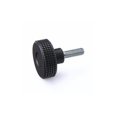 Ganter Knurled Screws, Plastic, Cover Cap Black 534-32-M6-20-SW