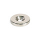 Ganter Raw magnets, Neodymium-Iron-Boron, disk-shaped, with bore or countersunk 55.1-ND-18-4,5-4