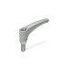 Ganter Adjustable Hand Levers, Zinc Die Casting, Threaded Stud Stainless Steel 602.1-44-M4-16-SR