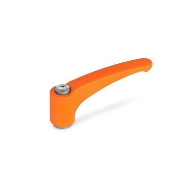 Ganter Adjustable Hand Levers, Zinc Die Casting, Bushing Stainless Steel 602.1-78-M12-OS