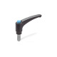 Ganter Adjustable Hand Levers with Releasing Button, Plastic, Threaded Stud Stainless Steel 603.1-108-M12-40-DBL