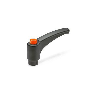 Ganter Adjustable Hand Levers, Plastic, Bushing Stainless Steel 603.1-44-M5-DOR