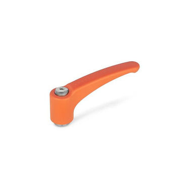 Ganter Adjustable Hand Levers, Plastic, Bushing Stainless Steel 604.1-44-M4-OR