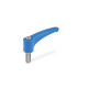 Ganter Adjustable Hand Levers, Detectable, FDA Compliant Plastic, Threaded Stud Stainless Steel 604.1-63-M6-16-VDB