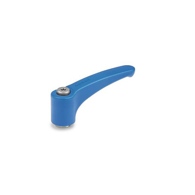 Ganter Adjustable Hand Levers, Detectable, FDA Compliant Plastic, Bushing Stainless Steel 604.1-78-M10-VDB