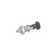 Ganter Indexing Plungers with Rest Position, Stainless Steel / Plastic Knob 617.1-10-AK-NI