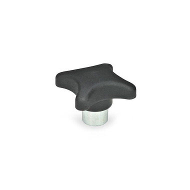 Ganter Hand Knobs, Technopolymer, with Protruding Steel Bushing 6335.2-50-M10-E