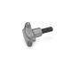 Ganter Hand Knobs, Cast Iron, Threaded Stud Steel 6335.4-SG-32-M6-20