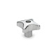 Ganter Hand Knobs, Aluminum 6335-AL-63-M12-D-PL