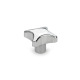 Ganter Hand Knobs, Aluminum 6335-AL-80-B16-C-PL