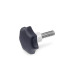 Ganter Star Knobs, Plastic, with Protruding Stainless Steel Bushing, Threaded Stud Stainless Steel 6336.5-TE-40-M8-35