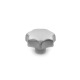 Ganter Star Knobs, Stainless Steel, without Bore 6336-NI-32-A