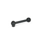 Ganter Adjustable Clamping Levers, with Threaded Insert, Steel 6337.3-20-M6-M