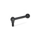 Ganter Adjustable Clamping Levers, with Threaded Stud, Steel 6337.3-20-M8-25-M