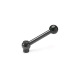 Ganter Adjustable Clamping Levers, with Threaded Insert, Steel 6337.3-20-M8-N