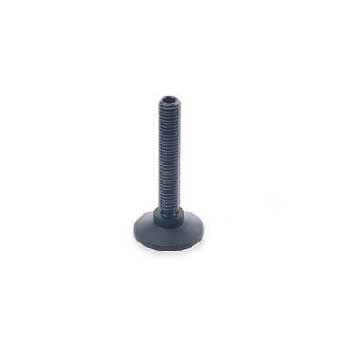 Ganter Ball Jointed Leveling Feet, Threaded Stud Steel / Thrust Pad Plastic 638-21-M6-46-ST