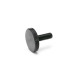 Ganter Knurled Screws, Steel, Blackened, Flat Type 653-M10-20