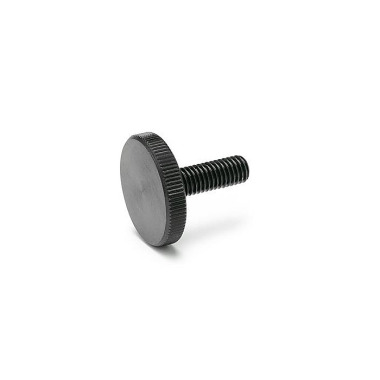 Ganter Knurled Screws, Steel, Blackened, Flat Type 653-M4-16